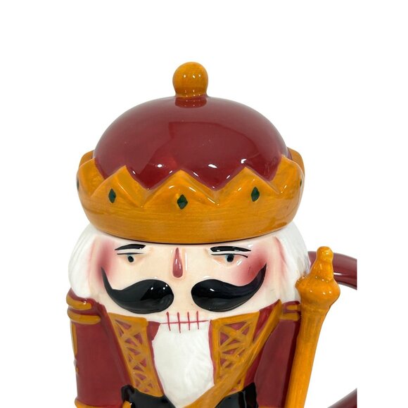 Oneida Sakura Christmas Lidded Nutcracker Mug David Carter Brown Earthenware - Picture 11 of 11